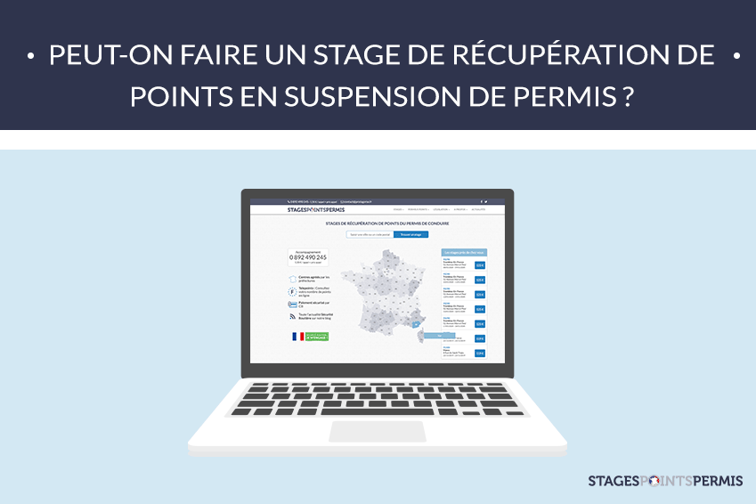 Peut-on faire un stage de récupération de points en suspension de permis ? 